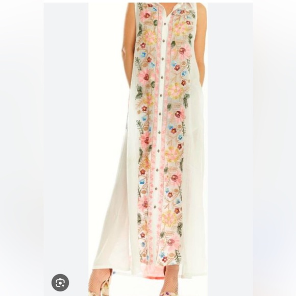 ARATTA SILENT JOURNEY EMBROIDERED SLEEVELESS DRESS/TUNIC - Picture 1 of 8